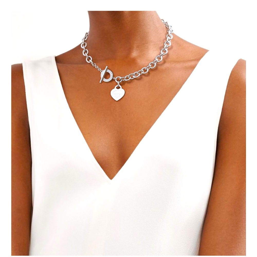 Tiffany Heart Tag Toggle Necklace